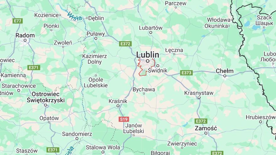 Lublin na mapie Google 