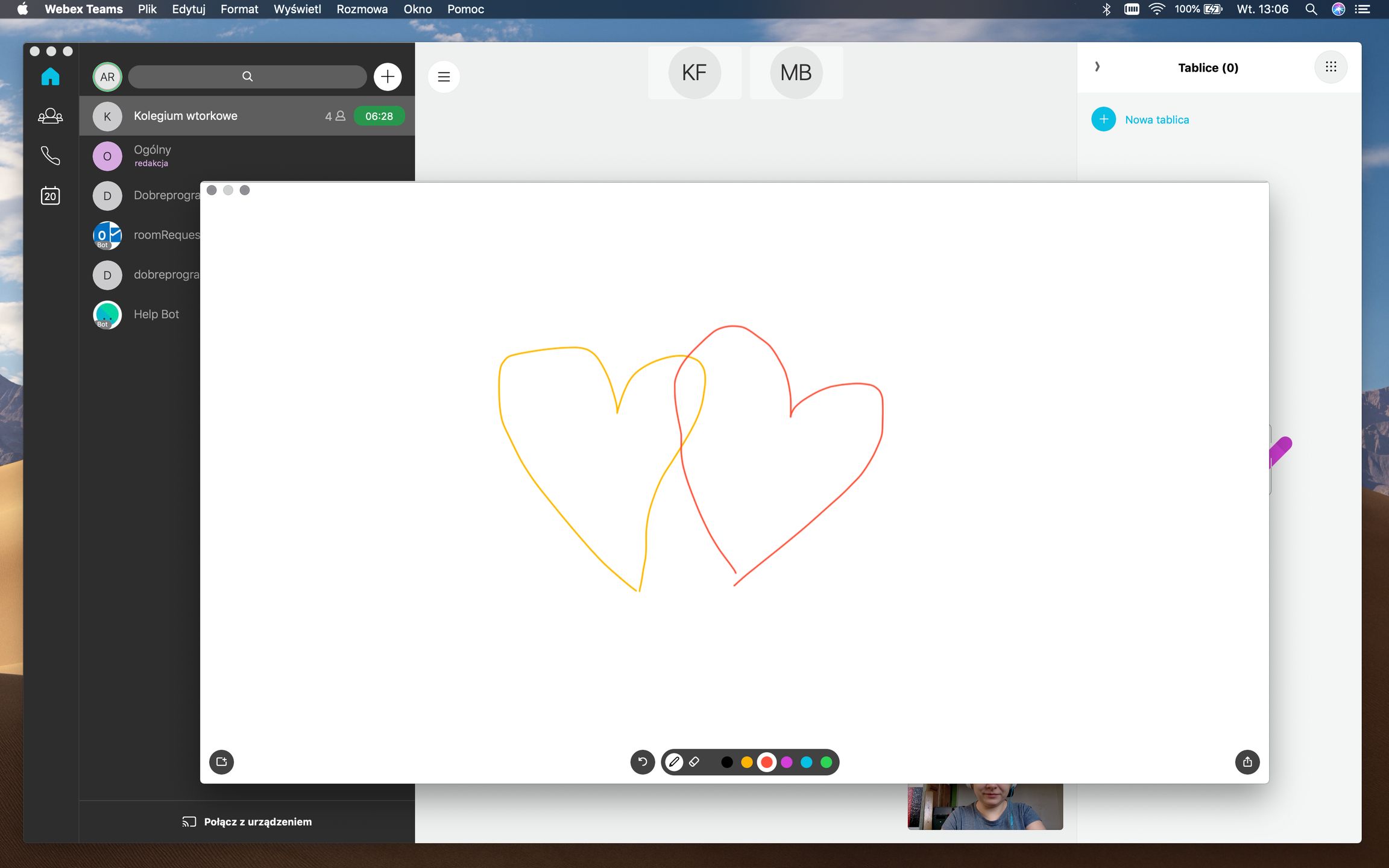 widok tablicy do rysowania odręcznego
