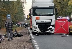 Mazowsze. Zginął 35-letni motocyklista. Zderzył się z ciężarówką