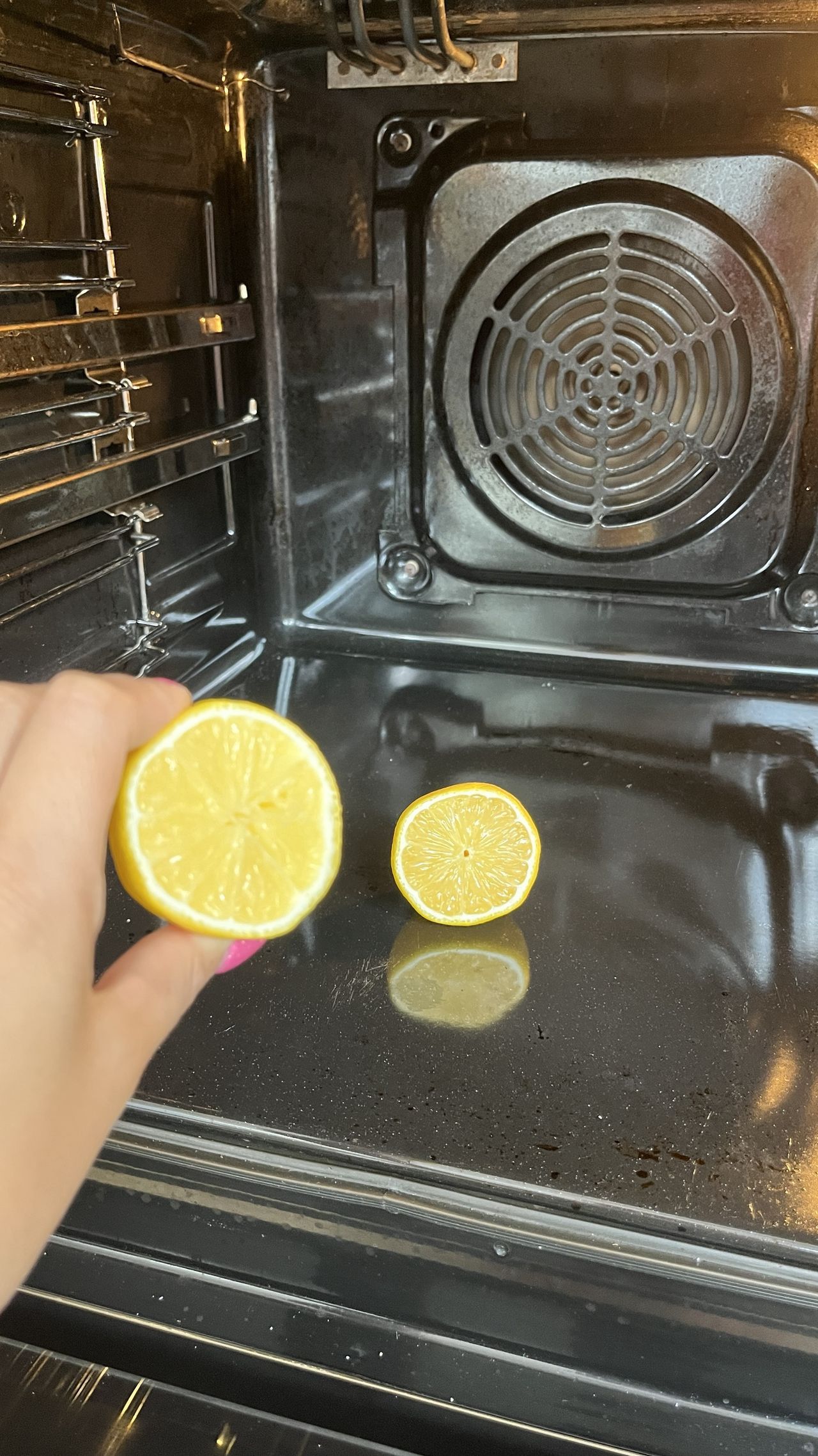 Put the lemons in the oven.