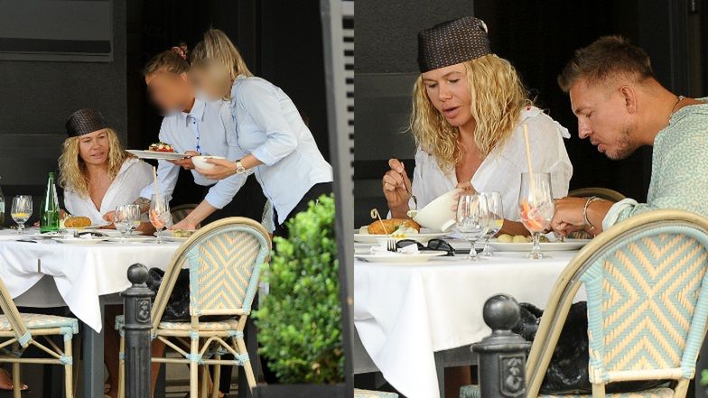 Katarzyna Wołejnio i Łukasz Jemioł na obiedzie