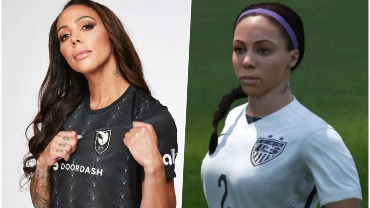 Sydney Leroux na zdjęciu i w grze komputerowej