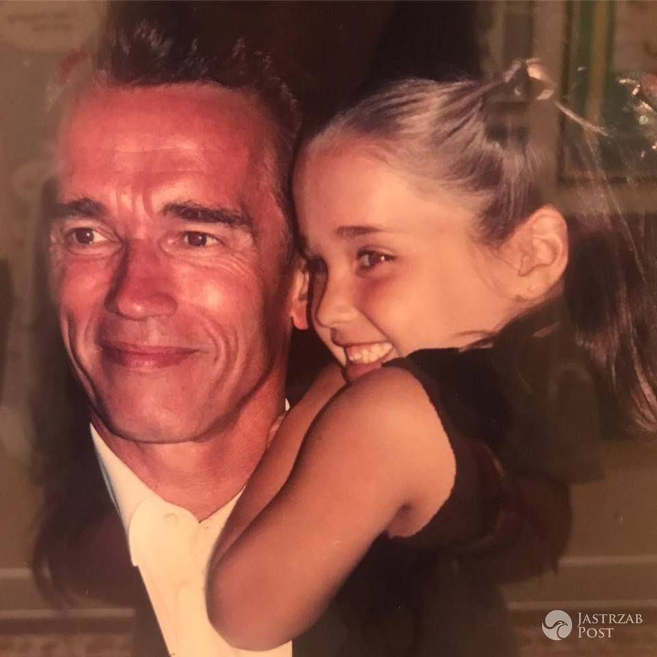 Mała Katherine Schwarzenegger z tatą