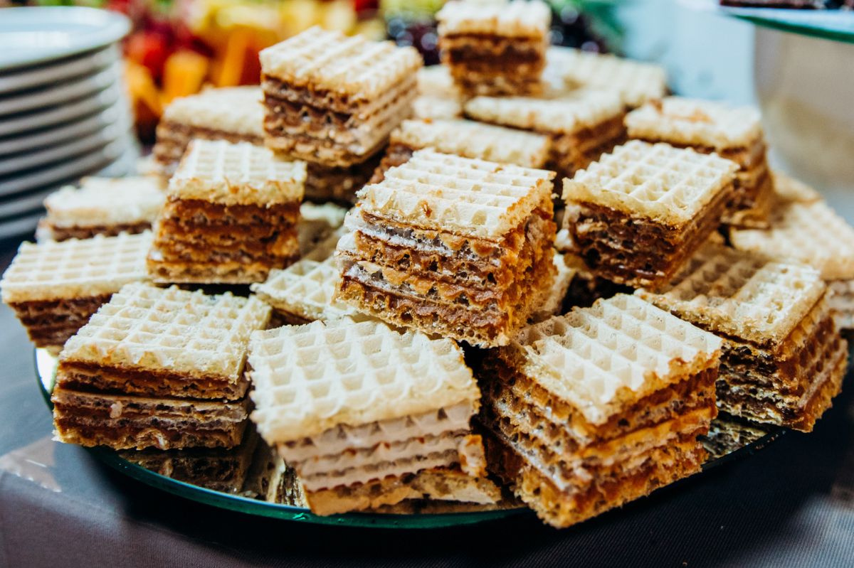 Najlepsze wafle świąteczne. Przygotowanie to bułka z masłem