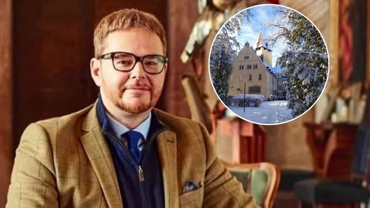 Książę Jan Lubomirski-Lanckoroński pokazał wnętrza zamku 