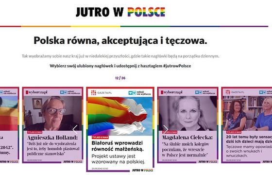 „Jutro w Polsce”. Media Agory z nietypową akcją dla społeczności LGBT+
