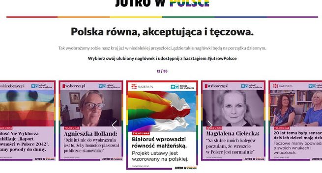 „Jutro w Polsce”. Media Agory z nietypową akcją dla społeczności LGBT+