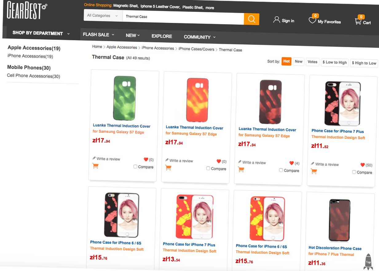 Chińskie etui na telefon, które zmienia kolor, gdy je trzymasz 5