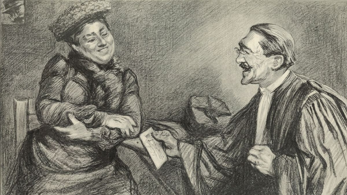 Thérèse Humbert z adwokatem podczas procesu w 1903 r.