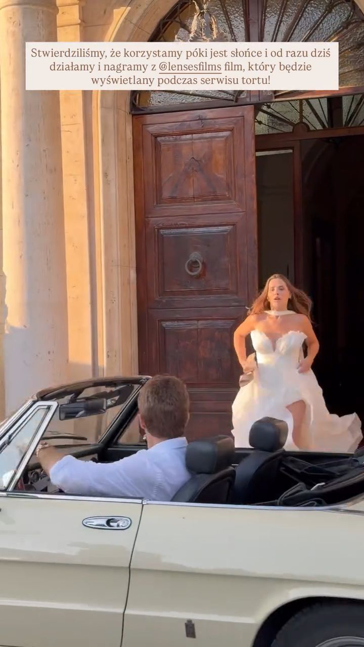 Ola Nowak w sukni ślubnej