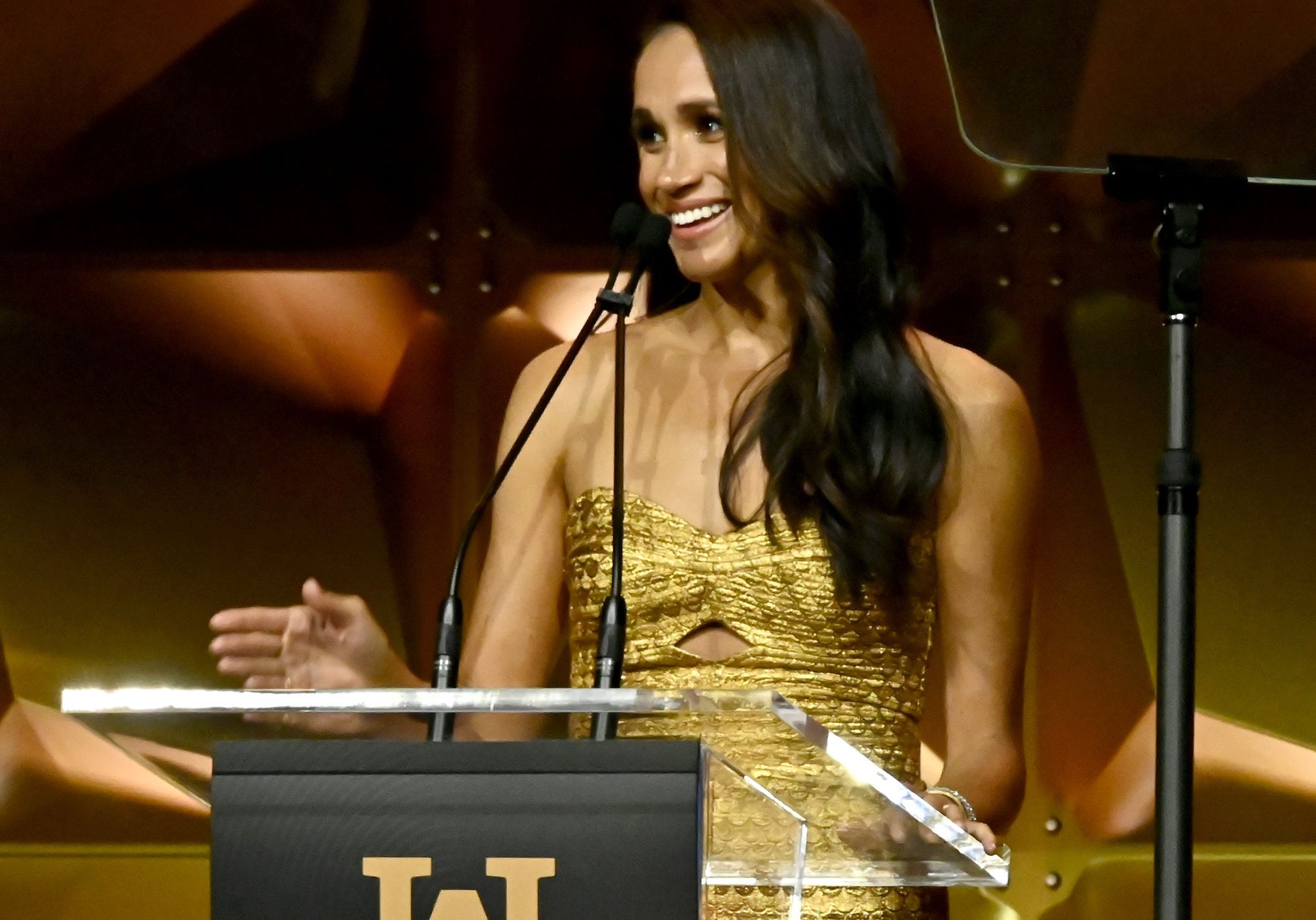 Ms. Foundation Women of Vision Awards: Celebrating Generations of Progress & PowerNEW YORK, NEW YORK - MAY 16: Woman of Vision Meghan, The Duchess of Sussex speaks onstage during the Ms. Foundation Women of Vision Awards: Celebrating Generations of Progress & Power at Ziegfeld Ballroom on May 16, 2023 in New York City. (Photo by Astrid Stawiarz/Getty Images Ms. Foundation for Women)Astrid Stawiarz