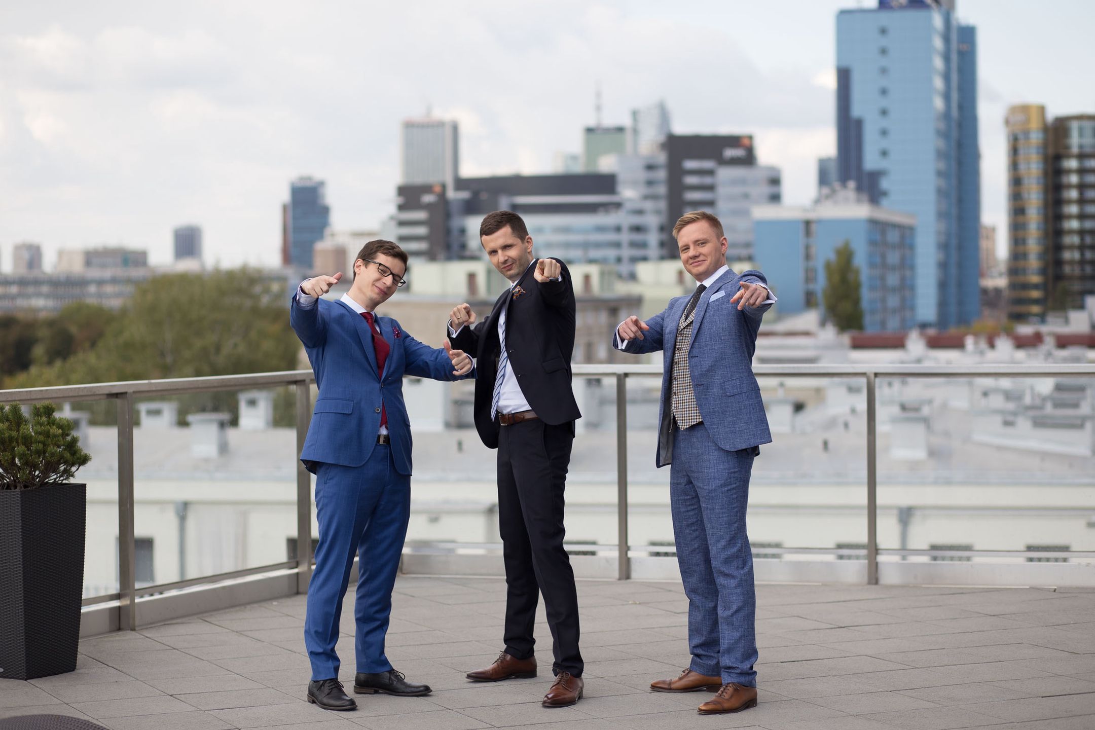 Założyciele startupu SentiOne - Michał Brzezicki, Kamil Bargiel i Bartosz Baziński