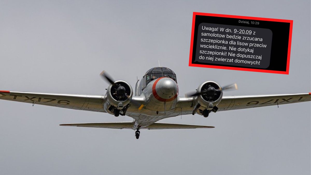 Samoloty będą zrzucać szczepionkę
