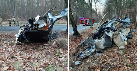 Lubuskie. Dwóch nastolatków zginęło w wypadku. Jaguar mógł należeć do rodziców jednego z nich
