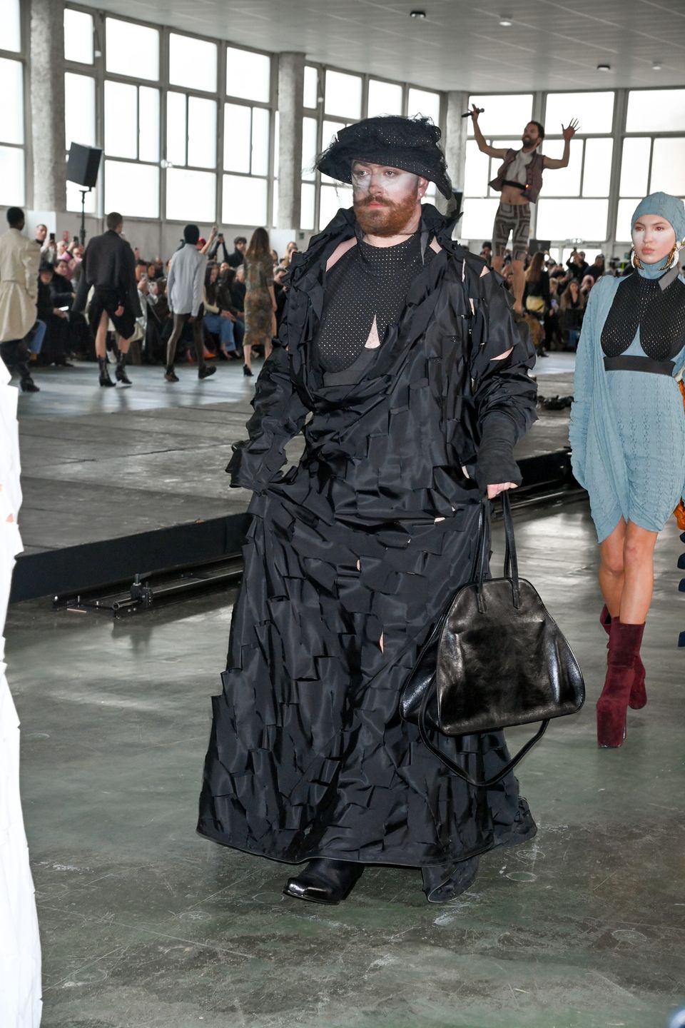 Sam Smith na pokazie Vivienne Westwood