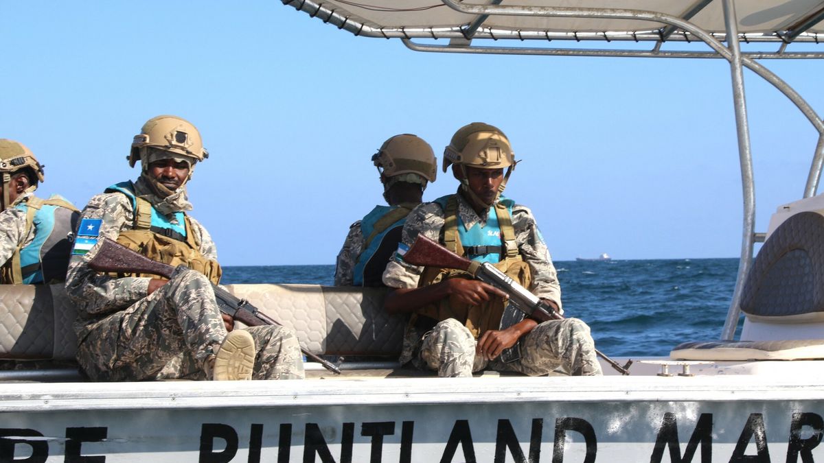 Temporary
PUNTLAND, SOMALIA - JANUARY 29: Puntland Maritime Police Forces (PMPF) are patrolling against the recently increasing pirate attacks off the coast in Puntland, Somalia on January 29, 2024. Abuukar Mohamed Muhidin / Anadolu
AA/ABACA
