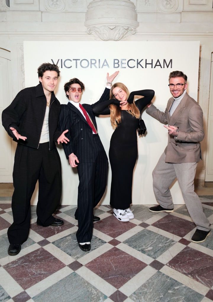 Brooklyn Beckham, Cruz Beckham, Harper Beckham i David Beckham