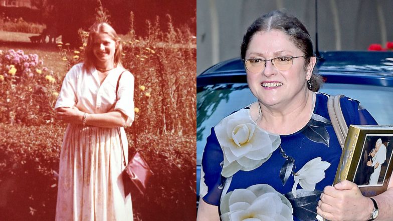 Krystyna Pawłowicz pokazuje zdjęcia z młodości