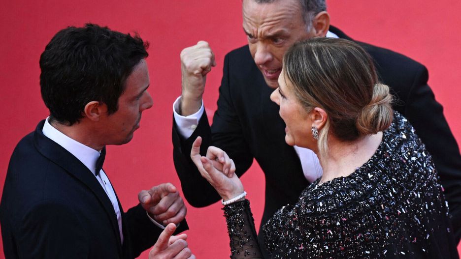 Tom Hanks i jego żona zdenerwowali się na czerwonym dywanie