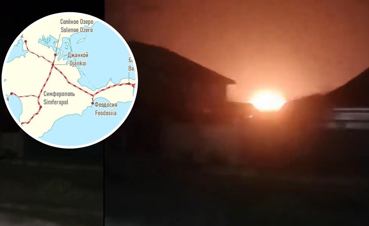 Do wybuchu doszło w mieście Dżankoj, gdzie znajduje się lotnisko okupowane przez siły rosyjskie