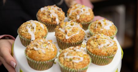 Pistacjowe muffinki często goszczą na moim stole. Goście są nimi zachwyceni