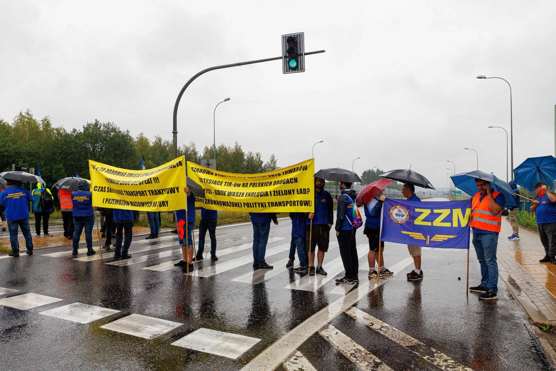 Protest maszynistów na S8