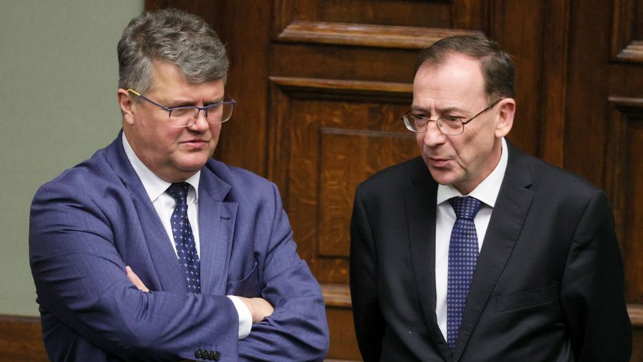 Maciej Wąsik i Mariusz Kamiński na pierwszym posiedzeniu  Sejmu X kadencji