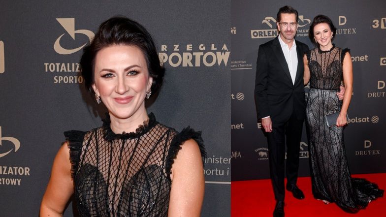 Monika Pyrek z mężem