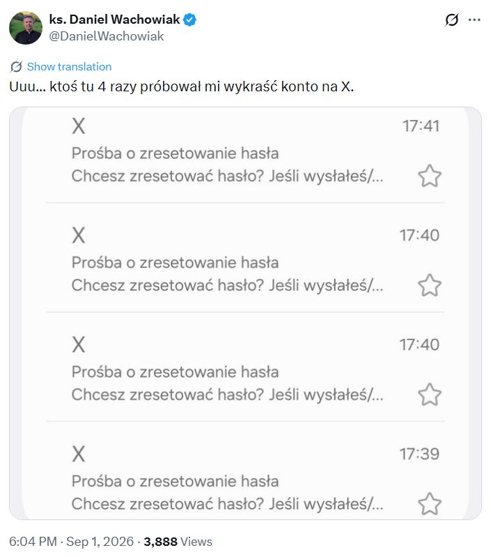 Ksiądz Daniel Wachowiak bije na alarm