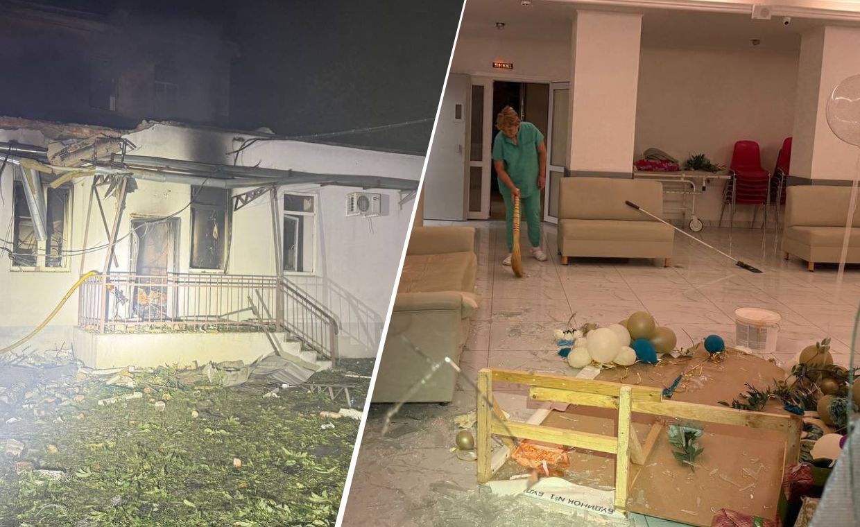 Skutki rosyjskiego ataku na szpital w Odessie
