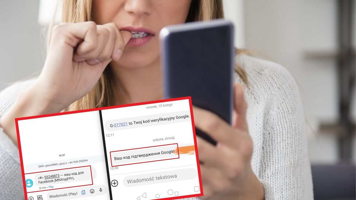Google i Facebook wysyłają SMS-y z kodem... pisane cyrylicą.