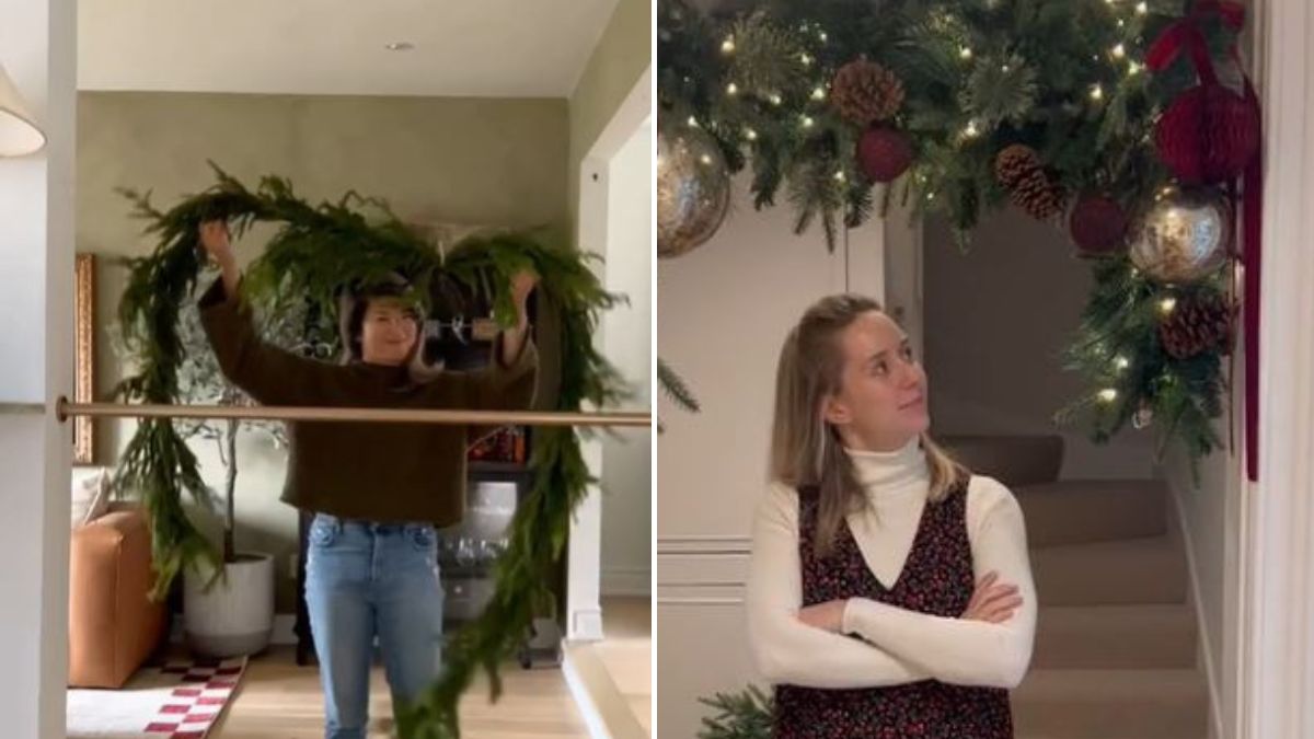 Girlandy świąteczne można zamontować w domu prostym sposobem.