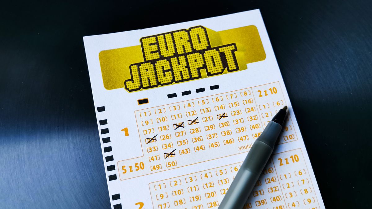 Close-Up of Eurojackpot lottery betting tickets. Krakow, Poland on August 31, 2021. (Photo by Beata Zawrzel/NurPhoto via Getty Images)