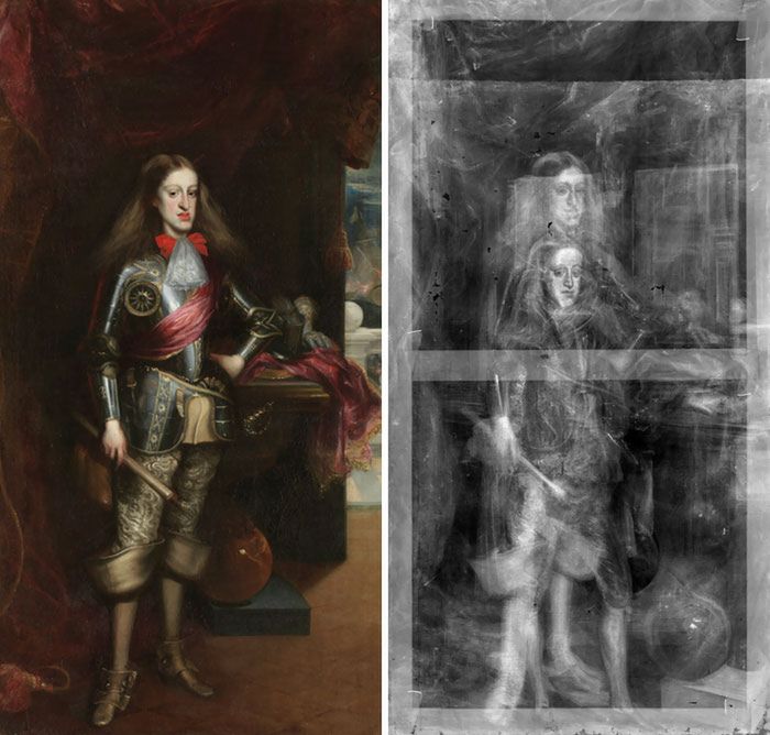 RTG obrazu przedstawiającego Karola II Habsburga ujawnia, że pod końcowym obrazem był inny.