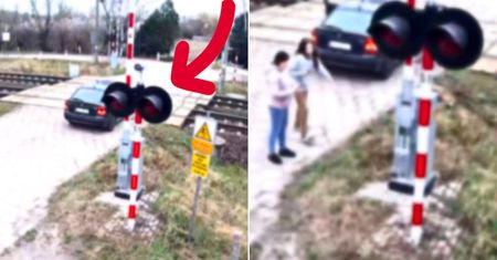 Auto zepsuło się na torach. W środku była matka z dzieckiem