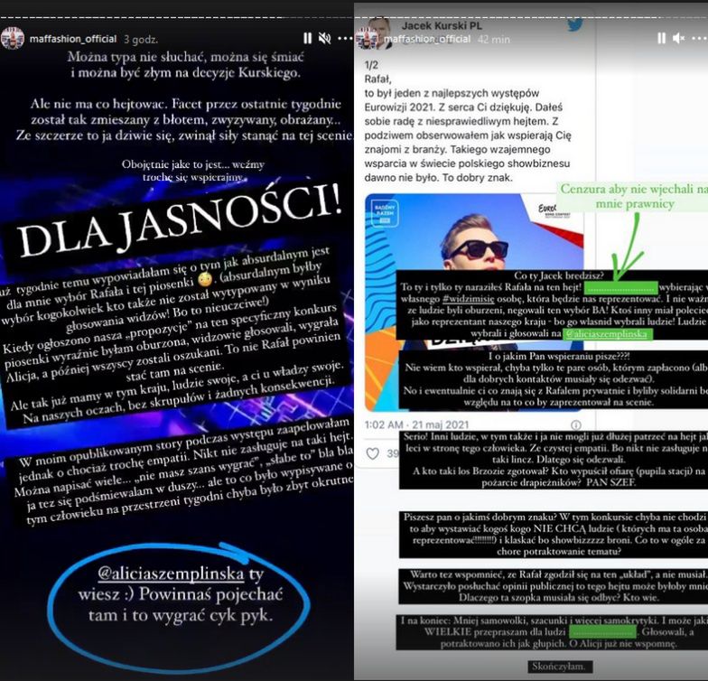 Maffashion tłumaczy się ze wspierania Rafała Brzozowskiego, wbijając mu szpilę