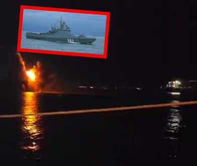 Zniszczony. Potężne uderzenie w rosyjski okręt przy okupowanym Krymie