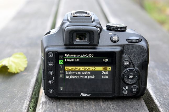 Nikon D3400 zakładka ISO Auto