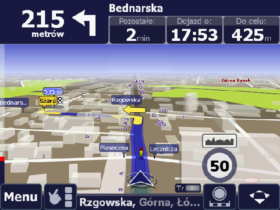 automapa 6.10e wygląd nawigacja miasto