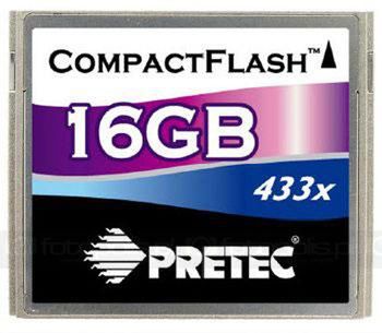 Najszybsza karta CompactFlash - Pretec 16GB 433x