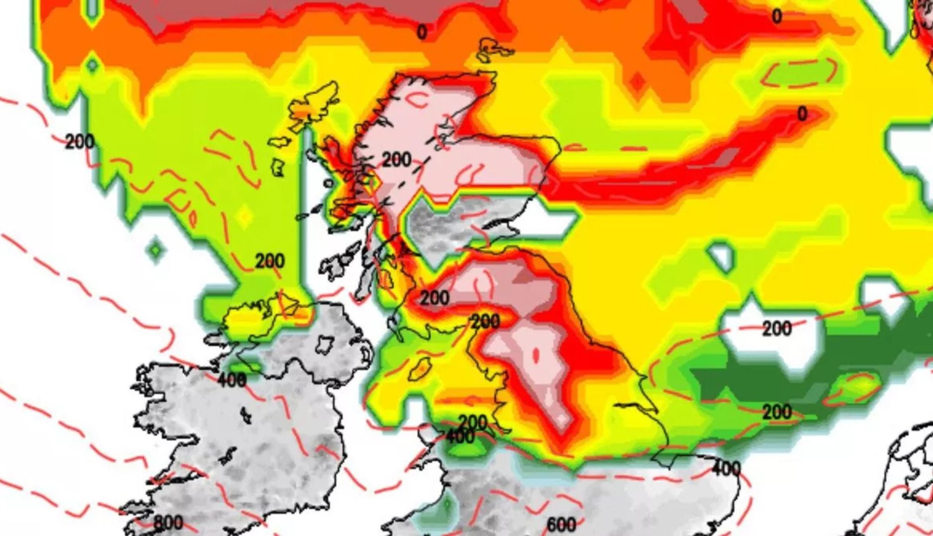 "Mapa grozy" dla Wielkiej Brytanii. 18 marca się zacznie