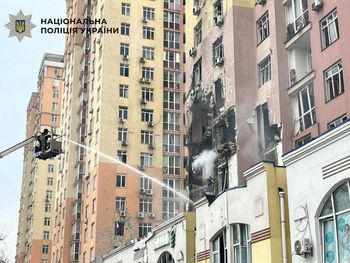 Szokujące nagranie z Kijowa. Dron eksplodował tuż obok