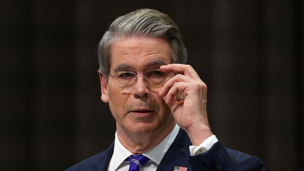 Scott Bessent, US treasury secretary, during the US National Day ceremony at the Osaka Expo in Osaka, Japan, on Saturday, July 19, 2025. Japanese Prime Minister Shigeru Ishiba and Bessent indicated the two nations could reach a "good" trade deal while signaling the process may take more time. Photographer: Buddhika Weerashinghe/Bloomberg via Getty Images