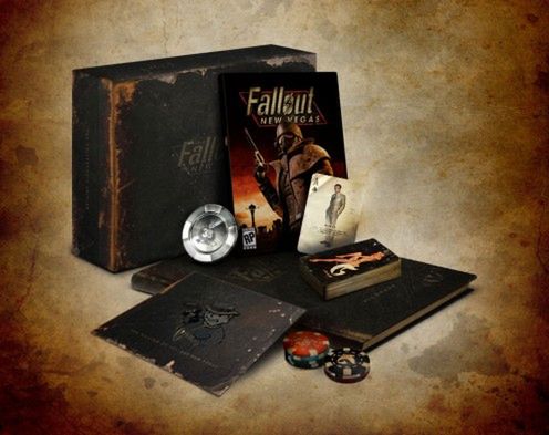 W kolekcjonerskim Fallout: New Vegas znajdziemy karty do gry i żetony