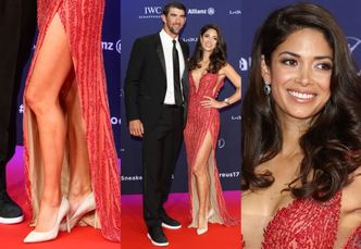 Noga żony Michaela Phelpsa na czerwonym dywanie (ZDJĘCIA)