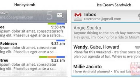 Wiemy, jak wylądają widżety poczty, kalendarza i Gmaila na ICS 1