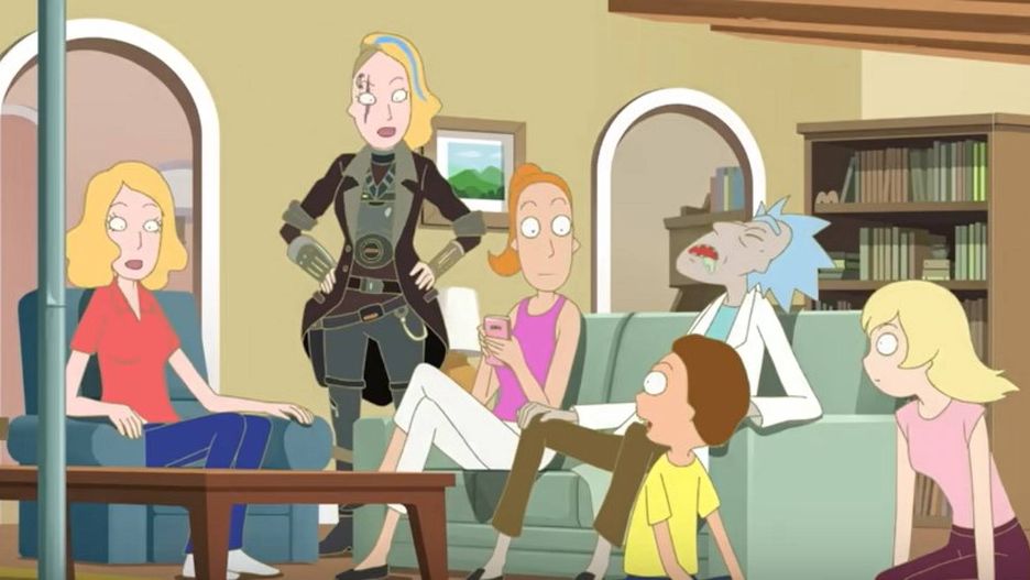 Screen z trailera "Rick and Morty: The Anime"