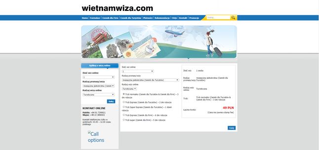 Serwis wietnamwiza.com pośredniczy w zdobywaniu wiz.