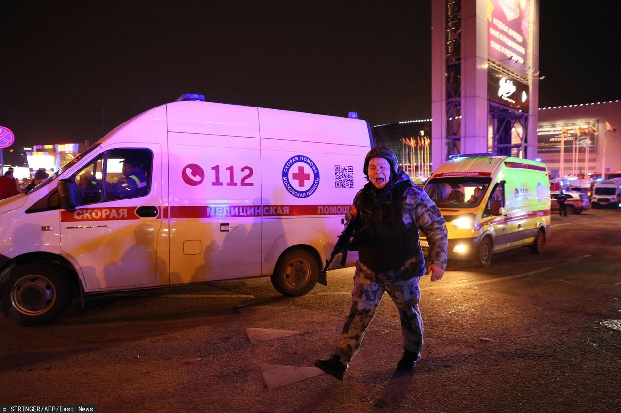 Zamach pod Moskwą. Napastnicy zaatakowali w hali koncertowej Crocus City Hall w Krasnogorsku.