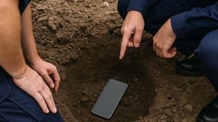 Ukradł drogi telefon i nie wiedział, co z nim zrobić, więc go zakopał. Potem zapomniał gdzie, bo był pijany